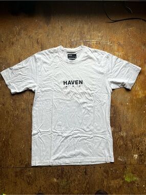 Haven White Logo Short Sleeve Tee